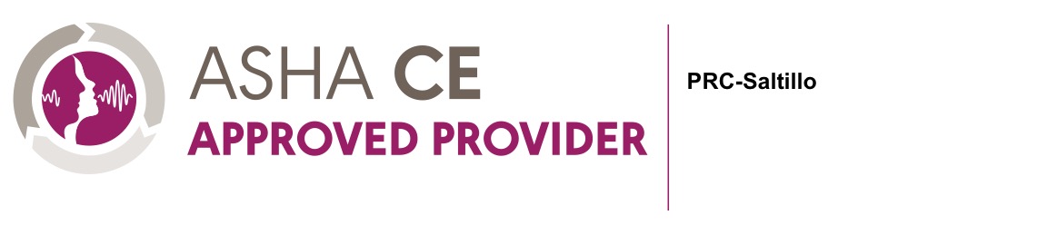 Saltillo is approved by the Continuing Education Board of the American Speech-Language-Hearing Association (ASHA) to provide
			continuing education activities in speech-language pathology and audiology.  See course information for number of ASHA CEUs, instructional
			level, and content area.